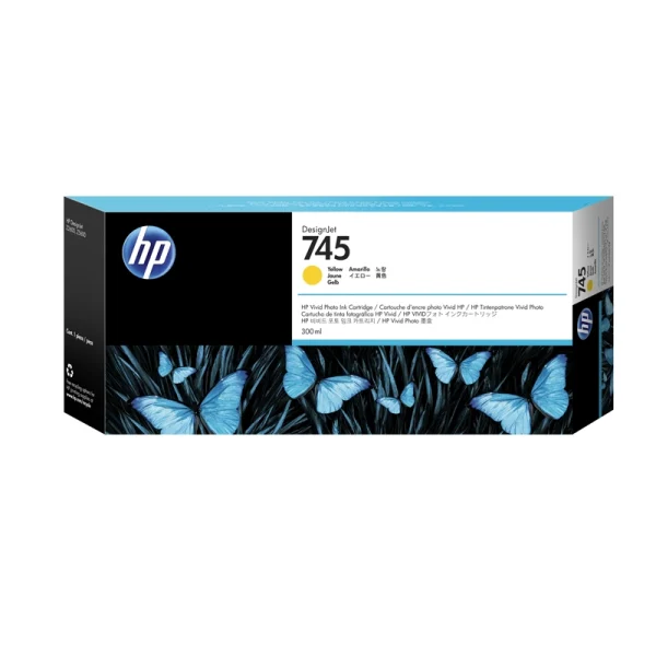Cartucho de tinta DesignJet HP 745 amarillo de 300 ml F9K02A Cartucho de tinta DesignJet HP 745 amarillo de 300 ml F9K02A