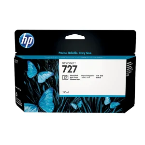 Cartucho de tinta HP 727 DesignJet negro fotográfico de 130 ml B3P23A
