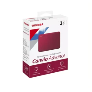 Disco Duro Toshiba 2TB Canvio Advance Externo Rojo