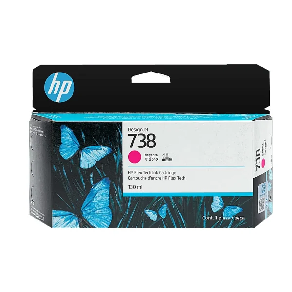 Cartucho de tinta HP DesignJet magenta 738 de 130 ml 498N6A Cartucho de tinta HP DesignJet magenta 738 de 130 ml 498N6A