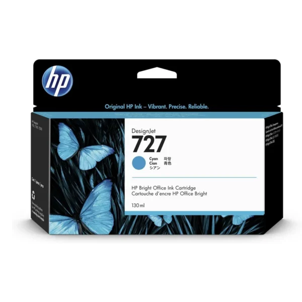 Cartucho de tinta DesignJet HP 727 Cian 130 ml Cartucho de tinta DesignJet HP 727 Cian 130 ml