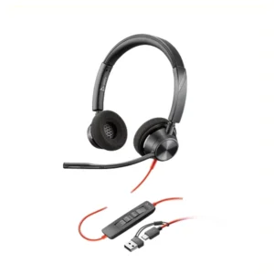 Auriculares Estéreo USB-C Poly Blackwire 3320 + Adaptador USB-C/A - Imagen 1