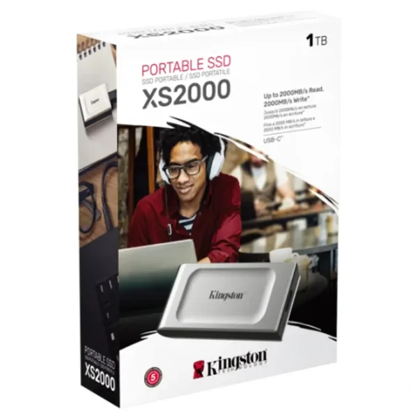 Disco Duro Kingston SSD 1TB EXT USB-C XS2000 2000MB/s Tamaño Pequeño