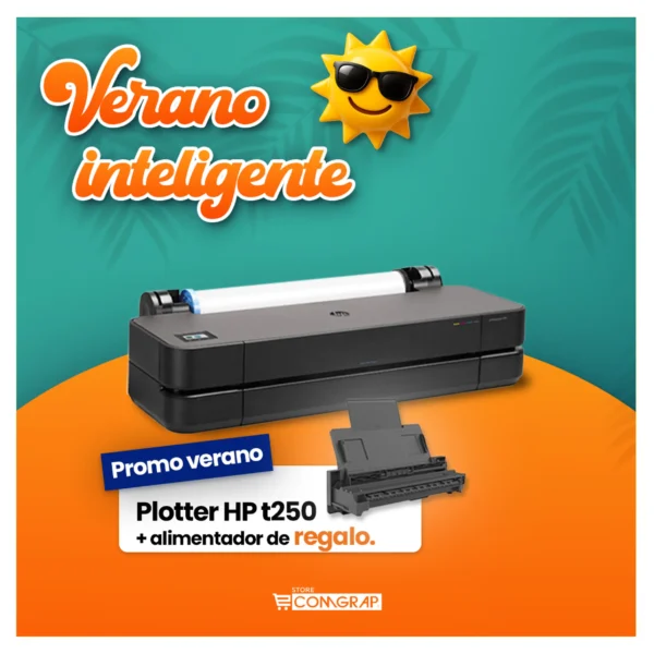 PROMOCIÓN HP DesignJet T250-IN Printer + 1 Alimentador automático de Regalo