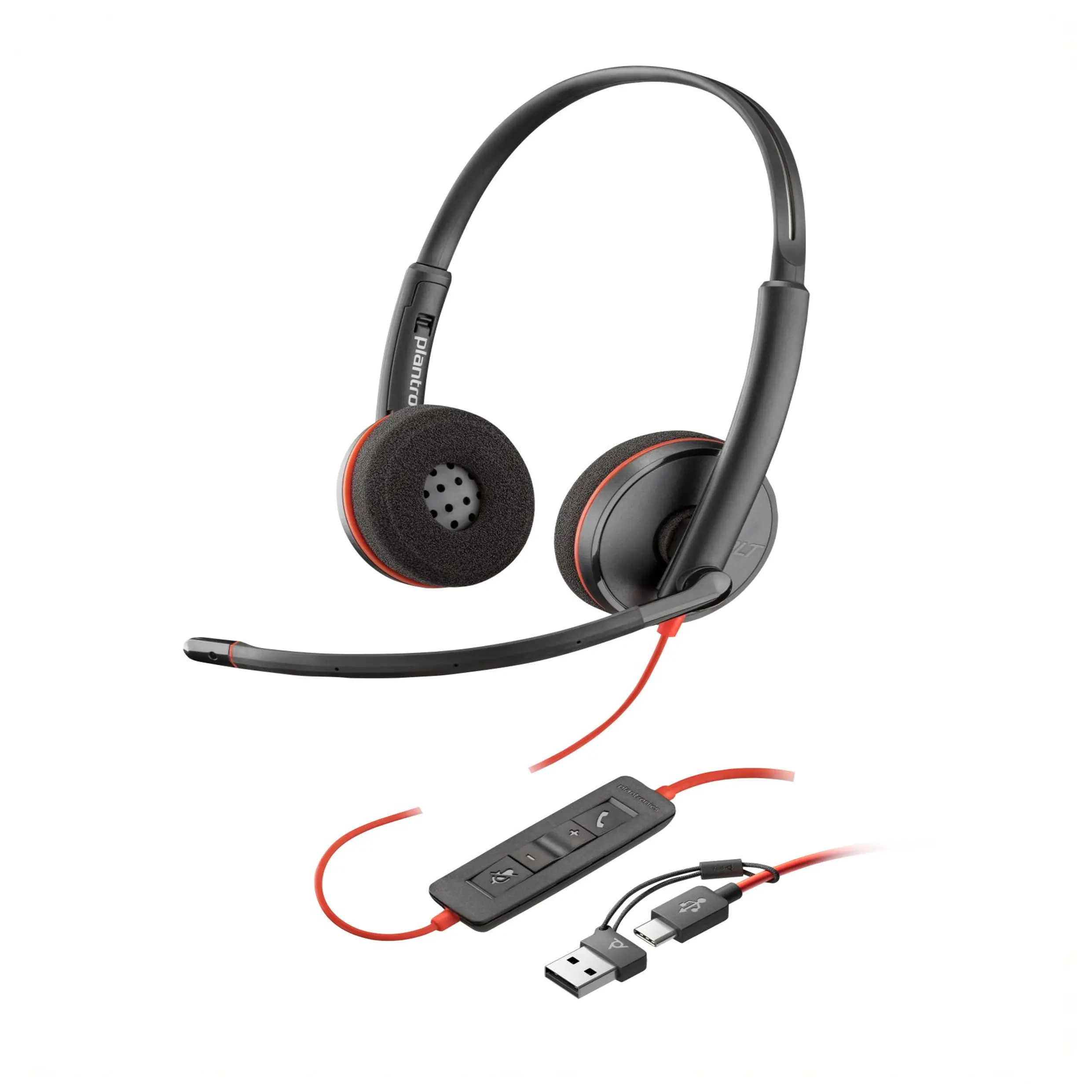 Auriculares On-Ear Alámbrico Poly Blackwire 3220 Negro