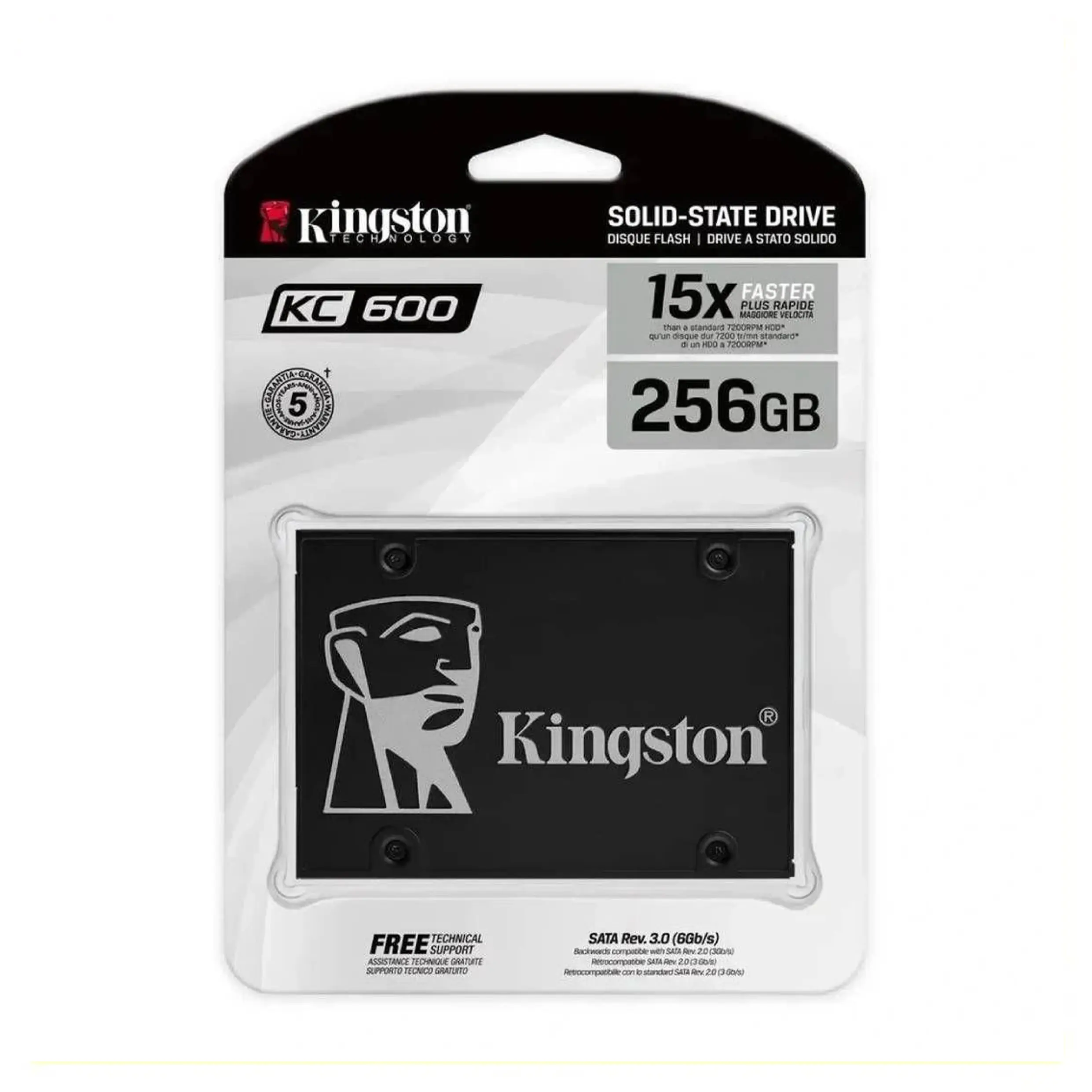Disco Duro Kingston SSD 256G KC600 SATA3 2.5 KC600 SATA3