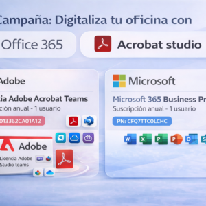 PACK PROMOCIONAL - Licencia Adobe Studio y Microsoft 365 Business Premium suscripción anual 1 Usuario - Imagen 1