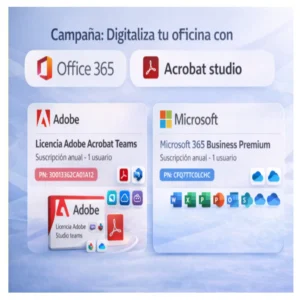 PACK PROMOCIONAL - Licencia Adobe Studio y Microsoft 365 Business Premium suscripción anual 1 Usuario - Imagen 1