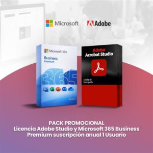 PACK PROMOCIONAL - Licencia Adobe Studio y Microsoft 365 Business Premium suscripción anual 1 Usuario - Imagen 1