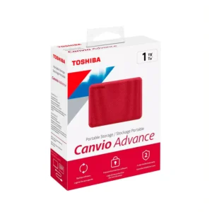 Disco Duro Toshiba 1TB Canvio Advance Externo Rojo